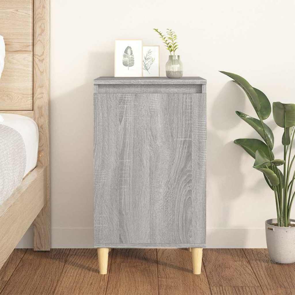 vidaXL Нощно шкафче сив сонома 40x35x70 см инженерно дърво