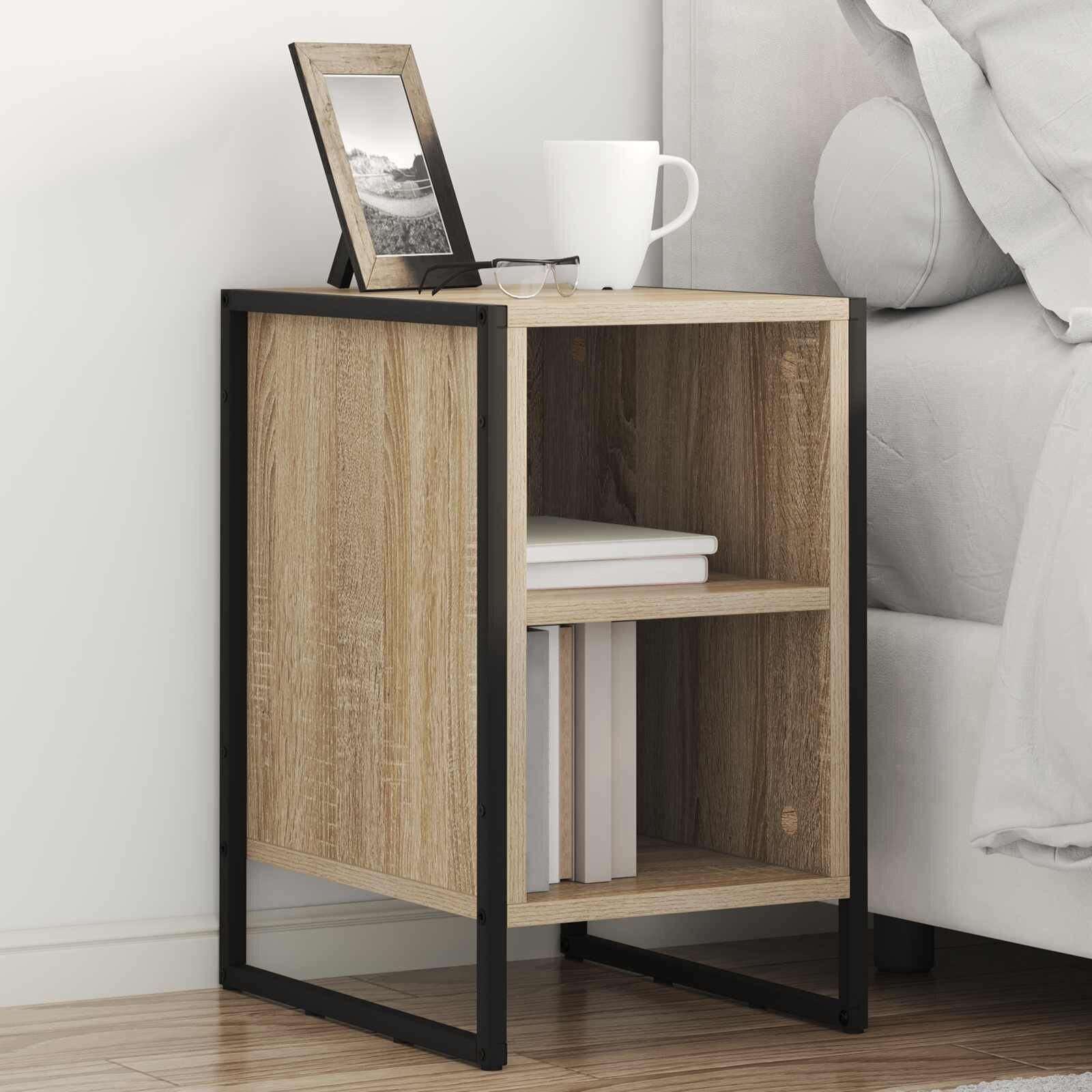 vidaXL Нощно шкафче Сонома 39.5 x 30 x 50 см Инженерна дървесина