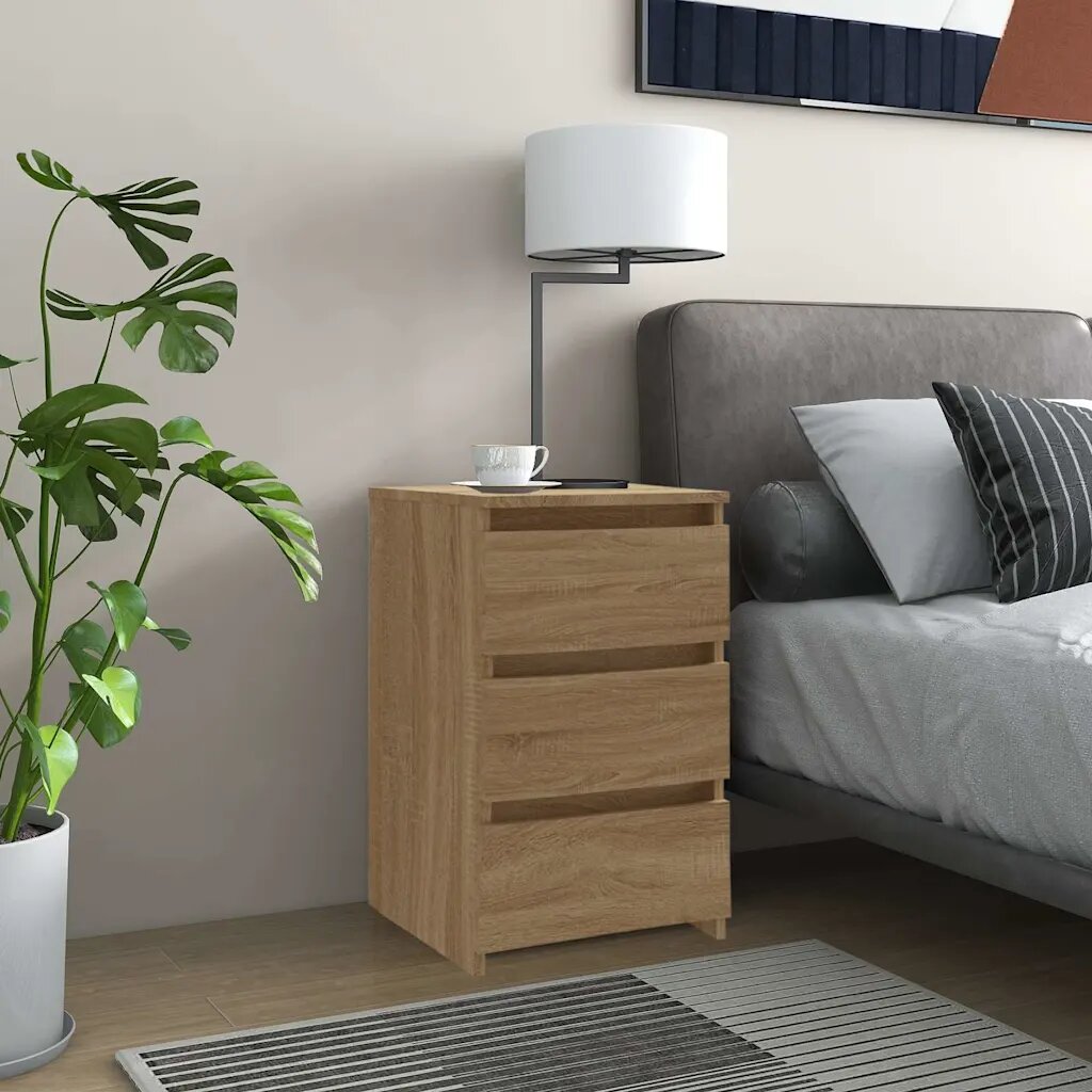 vidaXL Нощно шкафче сонома дъб 40x35x625 см инженерно дърво