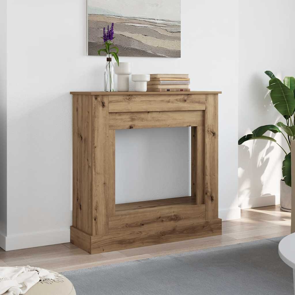 vidaXL Облицовка за камина дъб артизан 90x30x90 см инженерно дърво