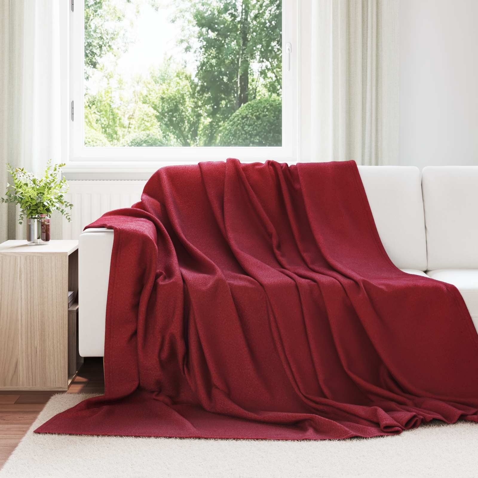 vidaXL Одеала за хвърляне 24 бр. Бордо червен 270 x 240 см 21.67 kg