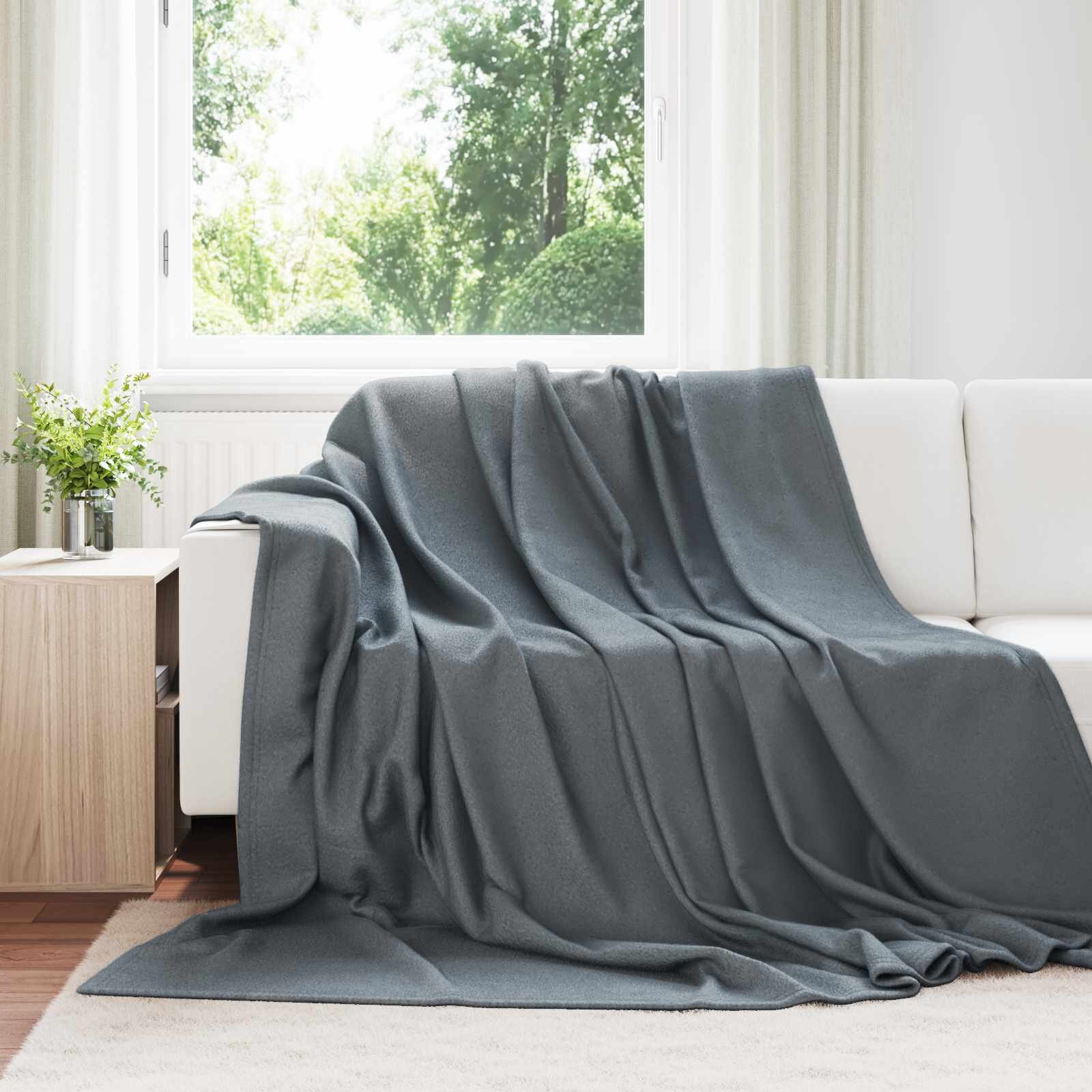 vidaXL Одеала за хвърляне 24 бр. Тъмносиво 240 x 220 cm 17.63 kg