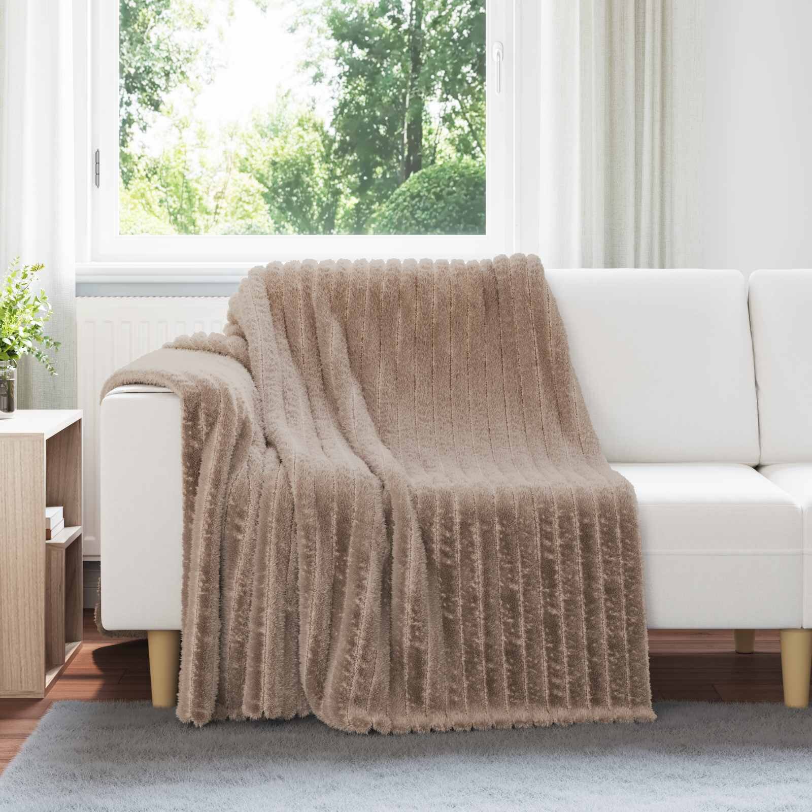 vidaXL Одеала за хвърляне 6 бр. Камилски 200 x 150 cm 4.75 kg