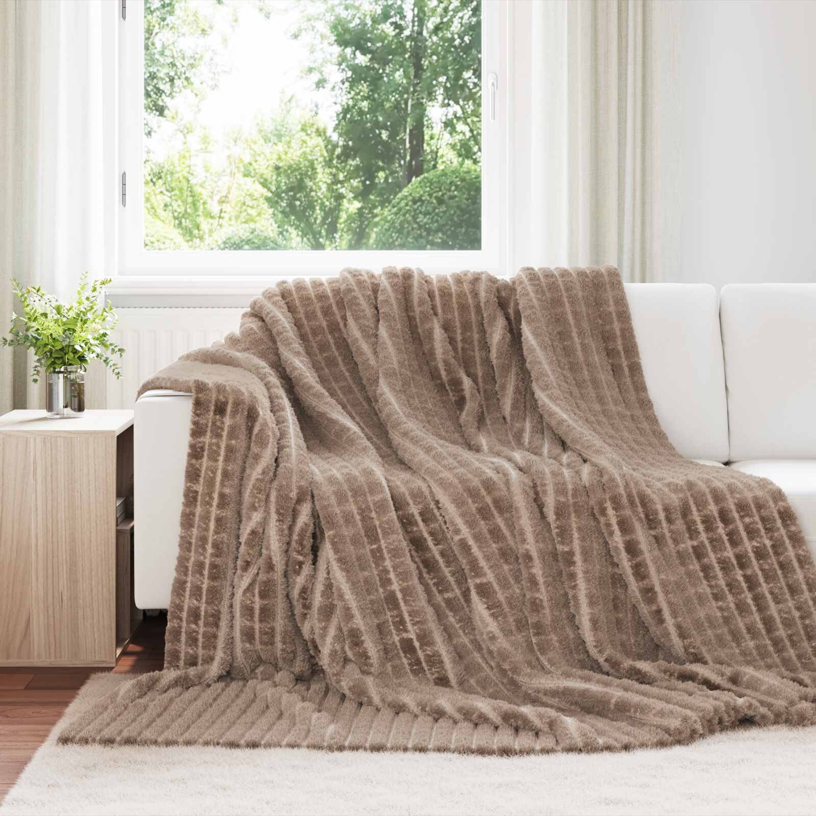 vidaXL Одеала за хвърляне 6 бр. Камилски 240 x 220 cm 8.63 kg