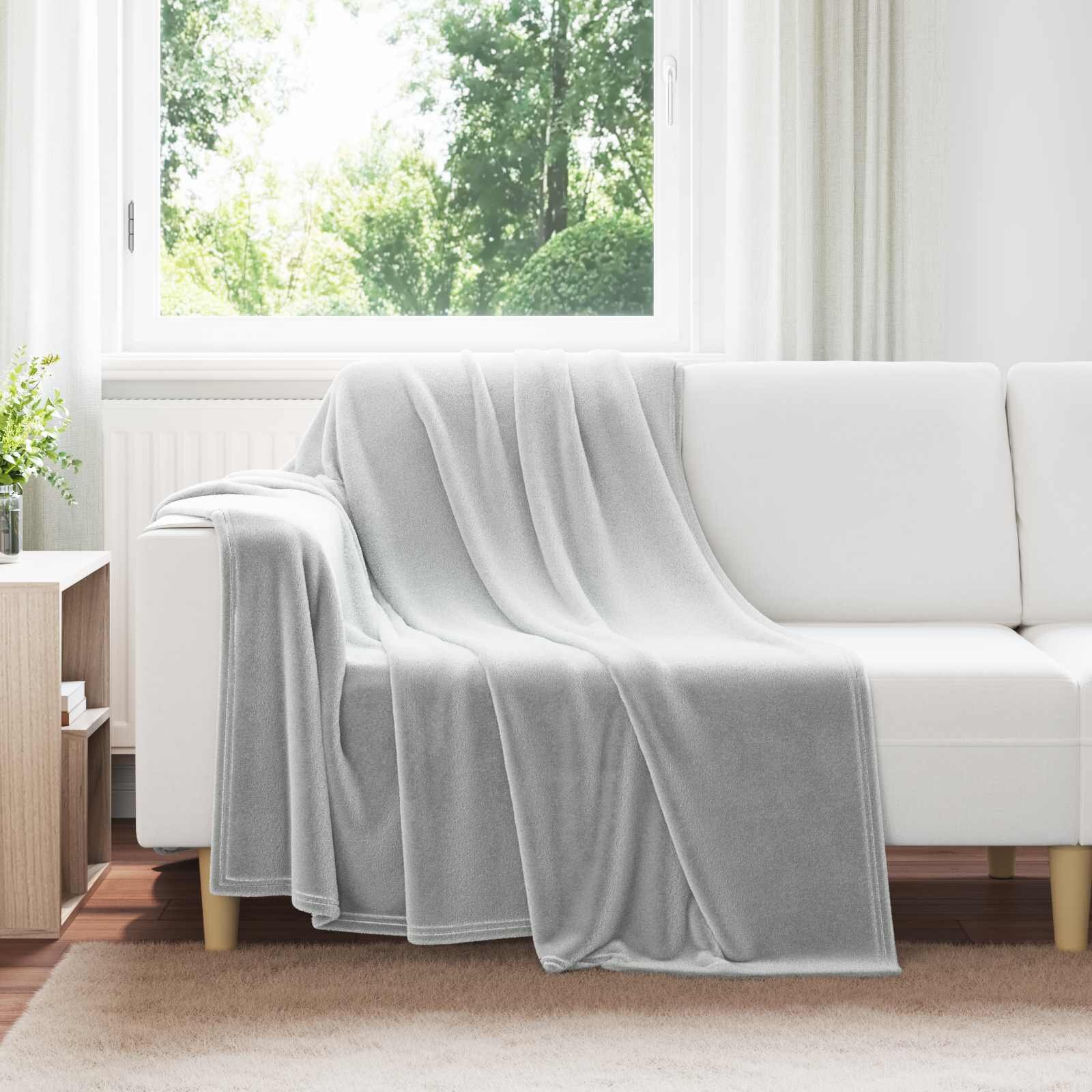 vidaXL Одеала за хвърляне 6 бр. Сиво 150 x 200 cm 4.68 kg Мека вълна