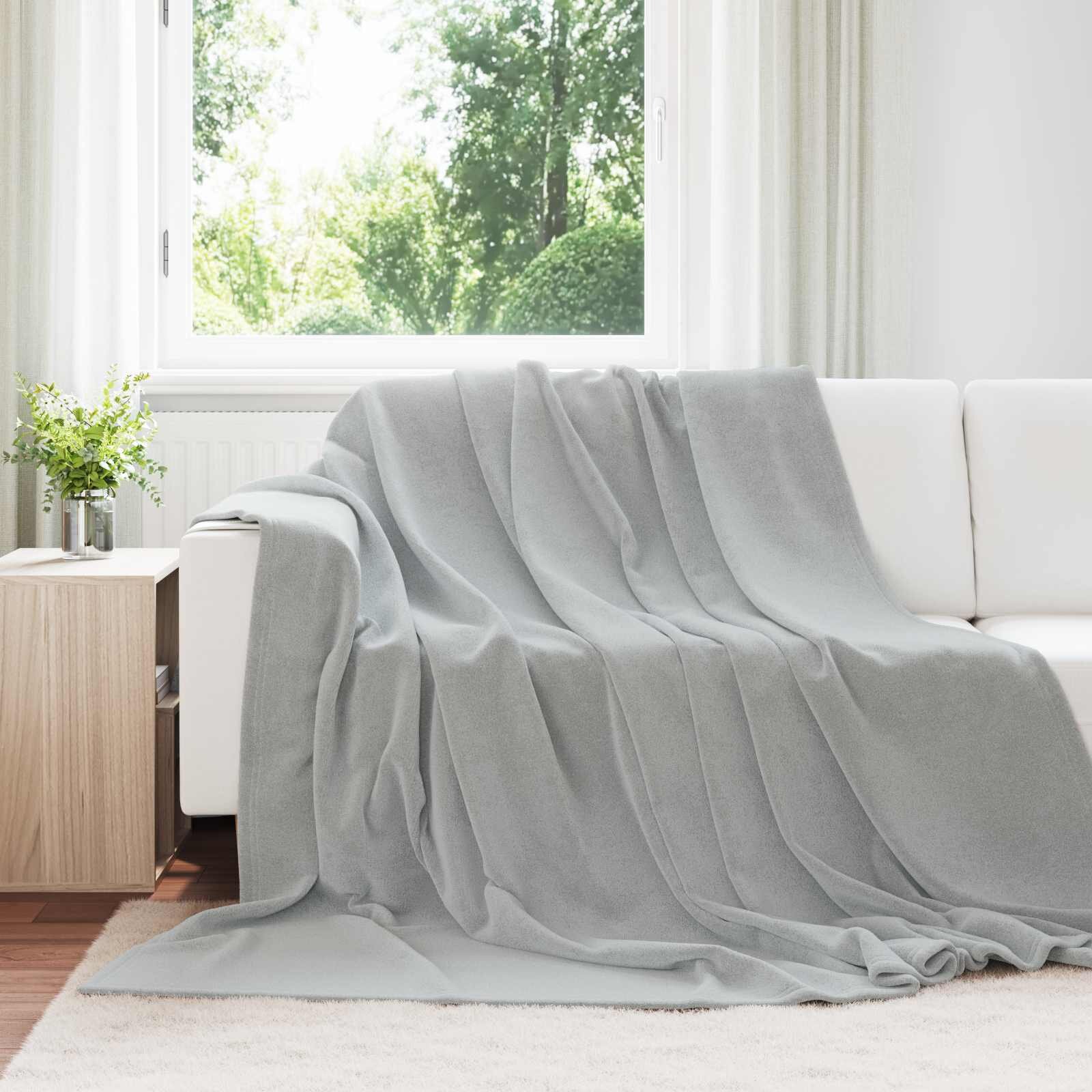 vidaXL Одеала за хвърляне 6 бр. Сиво 220 x 240 cm 8.24 kg Мека вълна