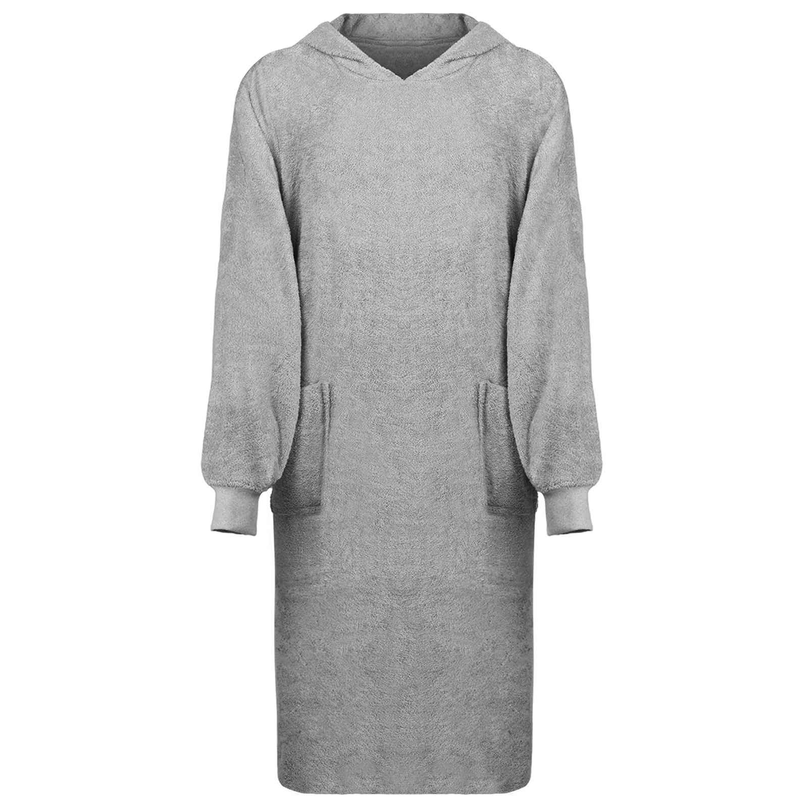 vidaXL Одеяло с качулка KINN Сив XL Памук