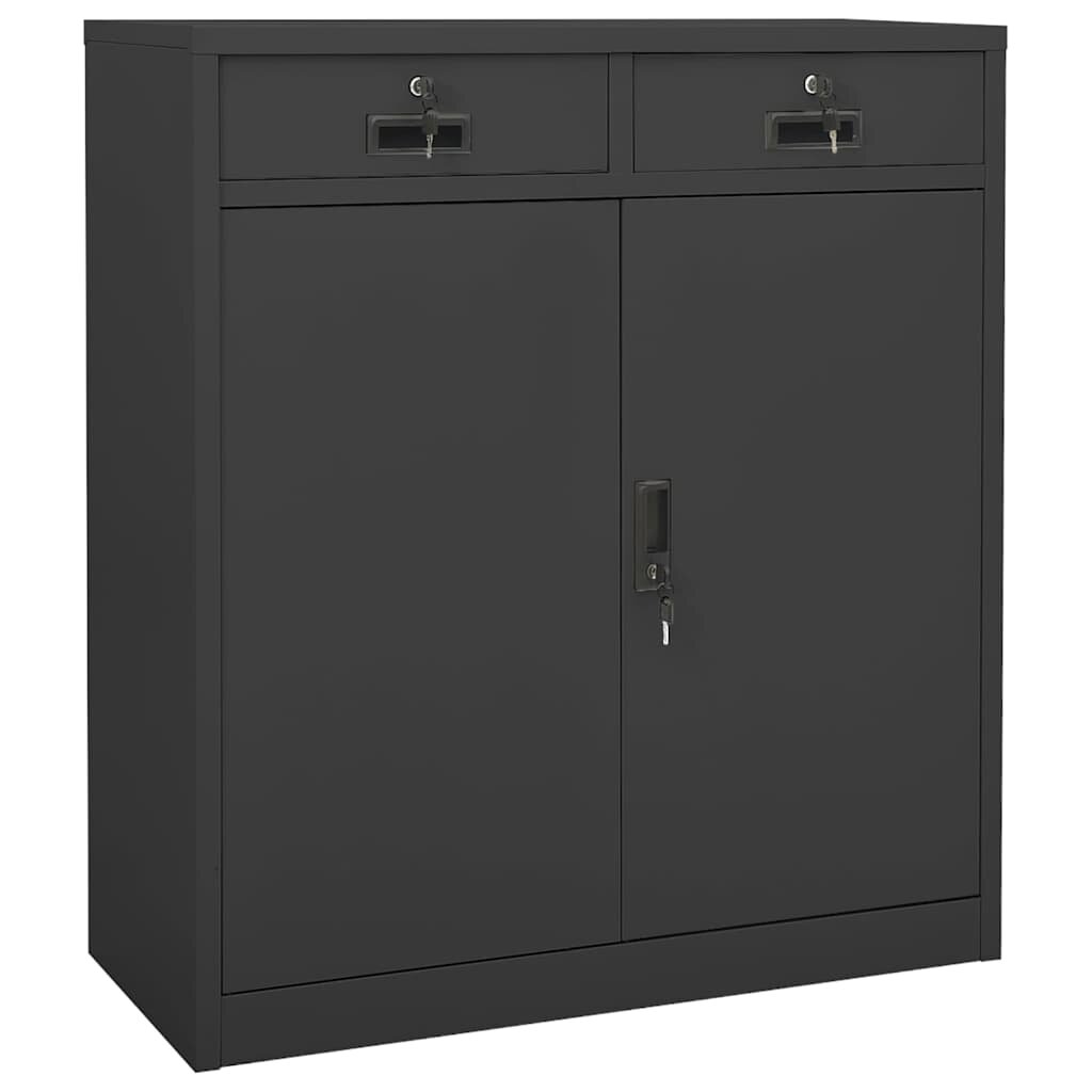 vidaXL Офис шкаф антрацит 90x40x102 см стомана