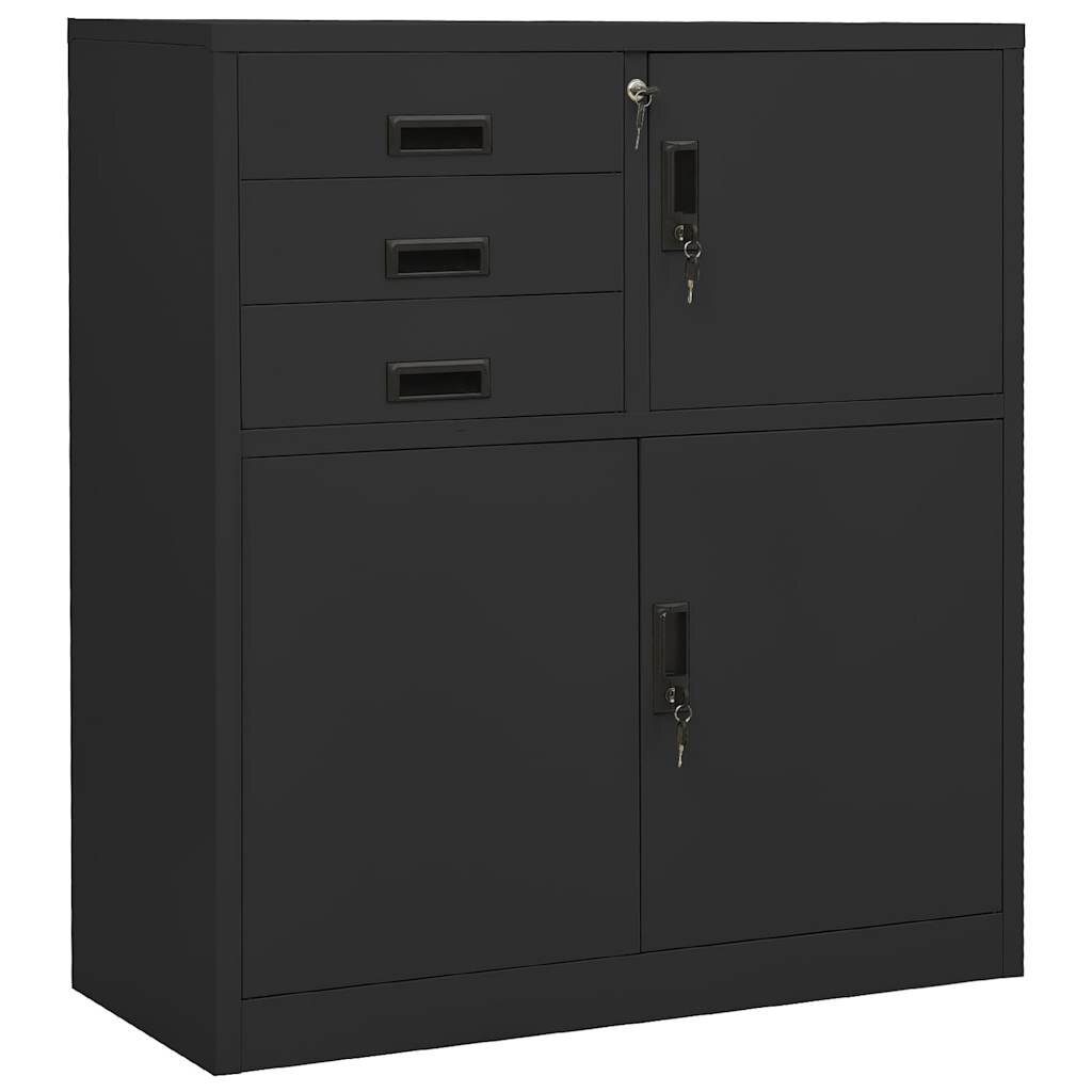 vidaXL Офис шкаф антрацит 90x40x102 см стомана