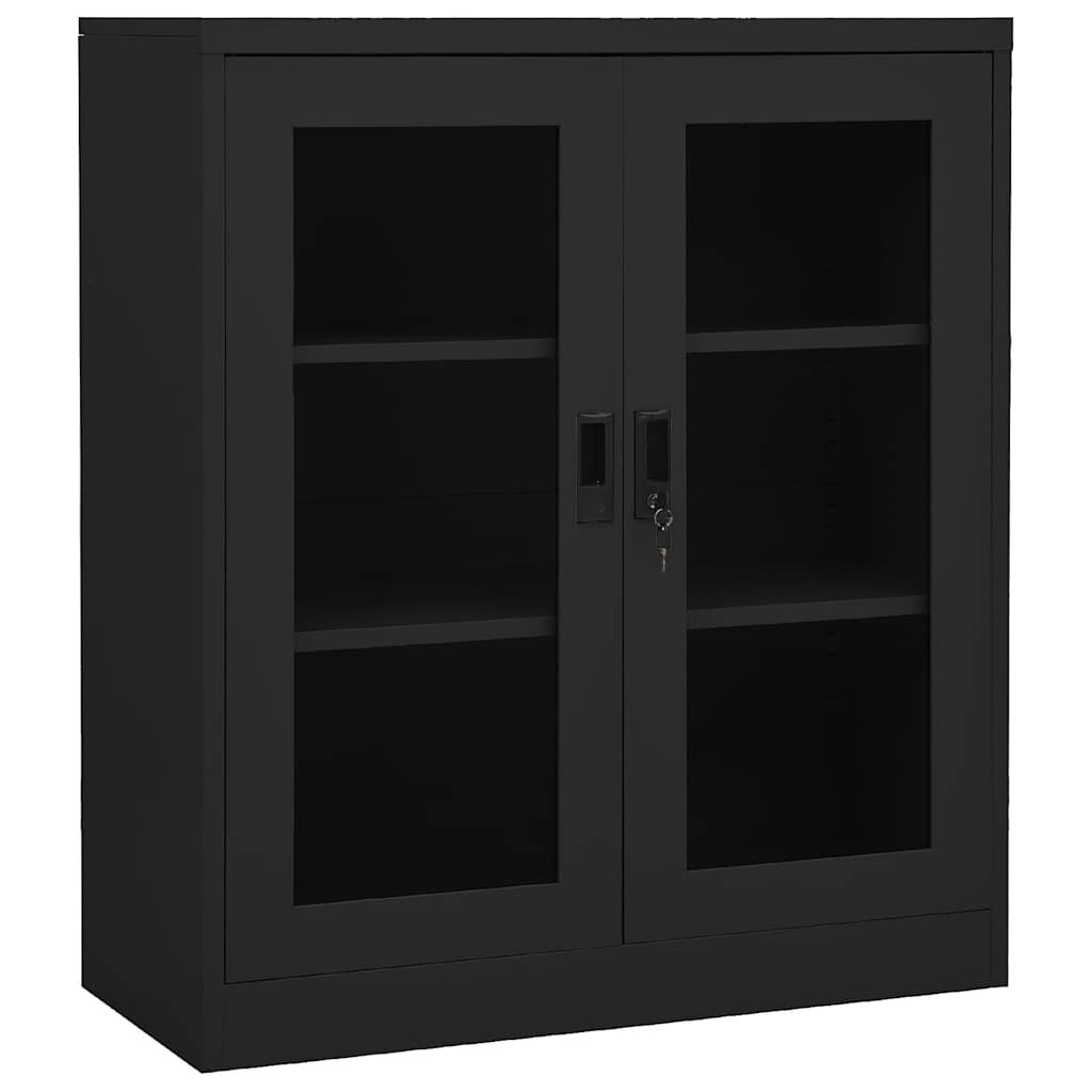 vidaXL Офис шкаф антрацит 90x40x105 см стомана