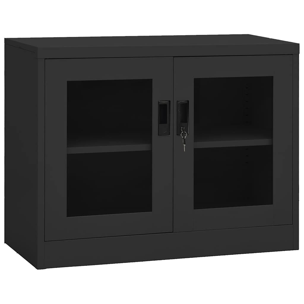 vidaXL Офис шкаф антрацит 90x40x70 см стомана