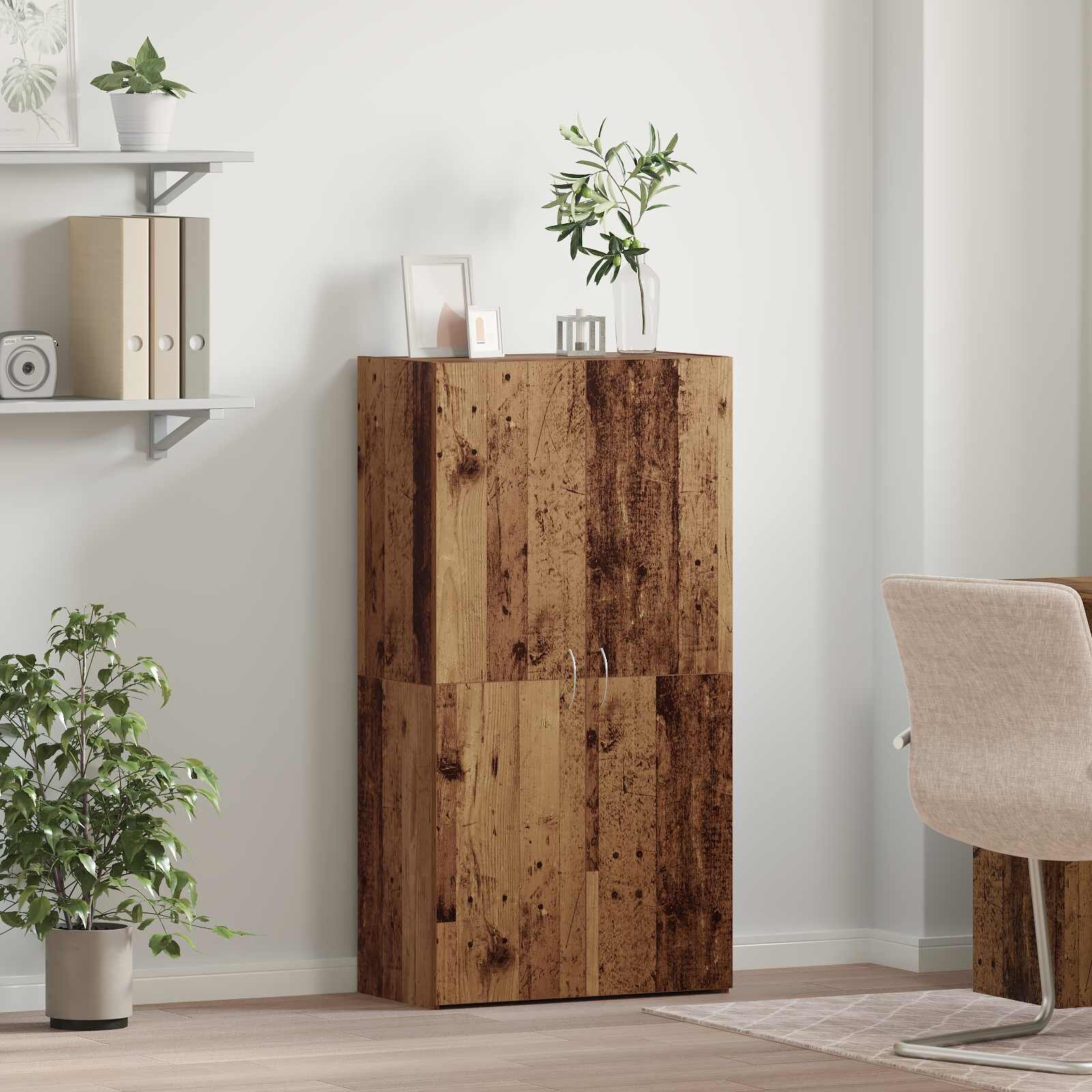 vidaXL Офис шкаф Старо дърво 60 x 32 x 115 cm Инженерна дървесина