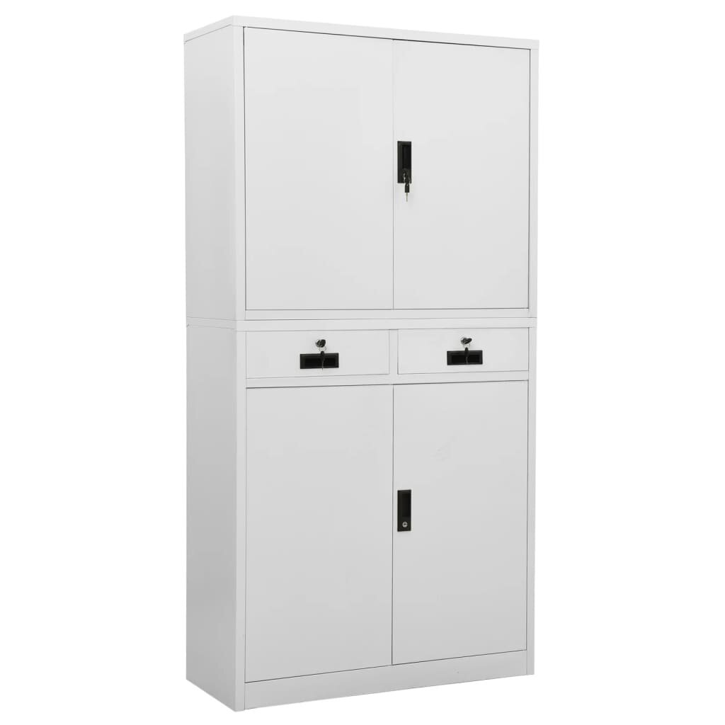 vidaXL Офис шкаф светлосив 90x40x180 см стомана