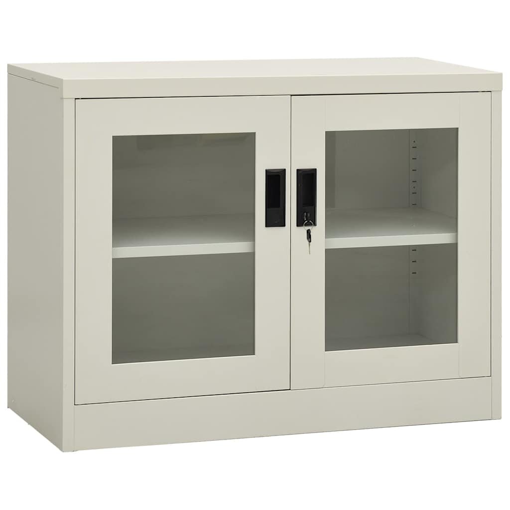 vidaXL Офис шкаф светлосив 90x40x70 см стомана