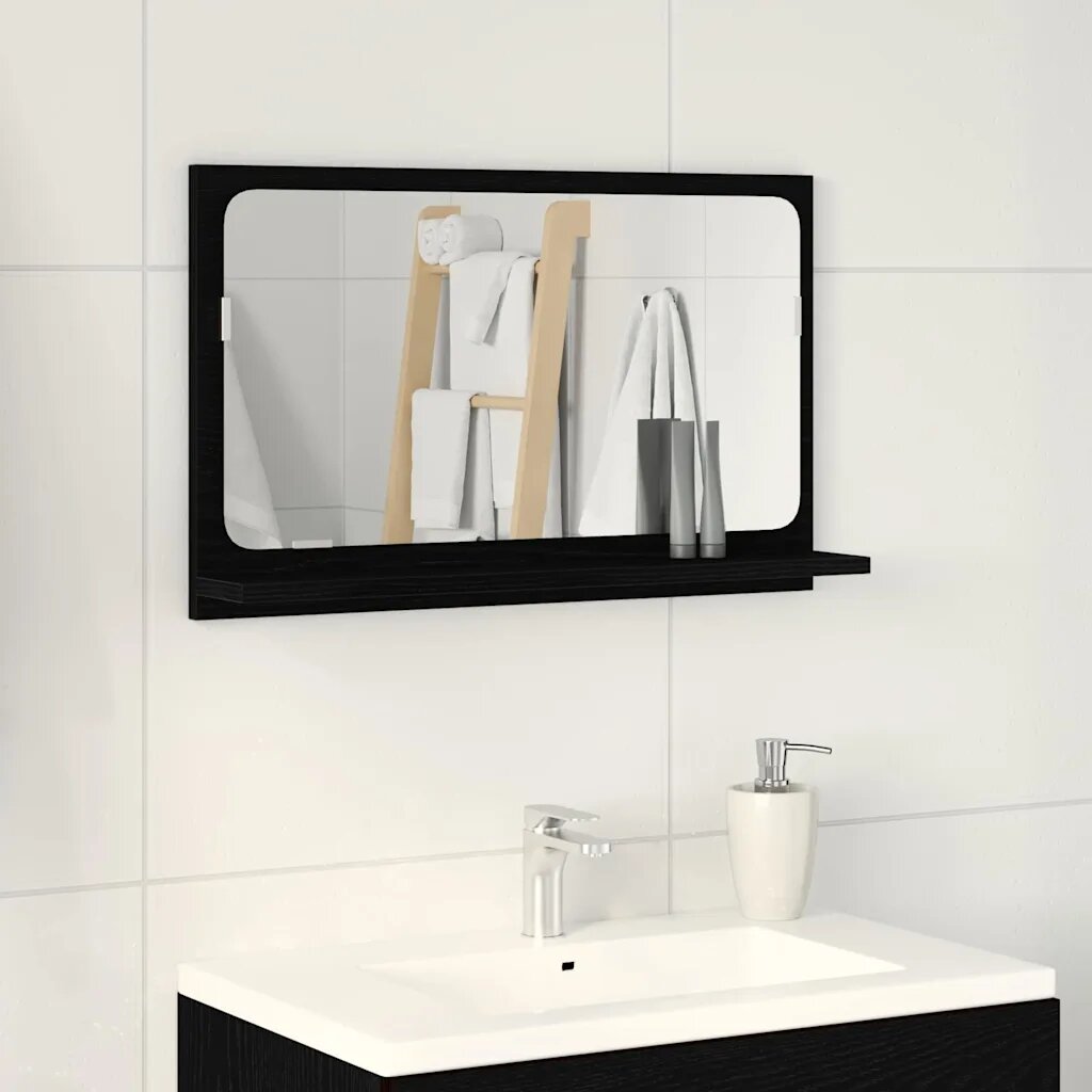 vidaXL Огледален рафт Черния дъб 60 x 105 x 37 cm Инженерна дървесина