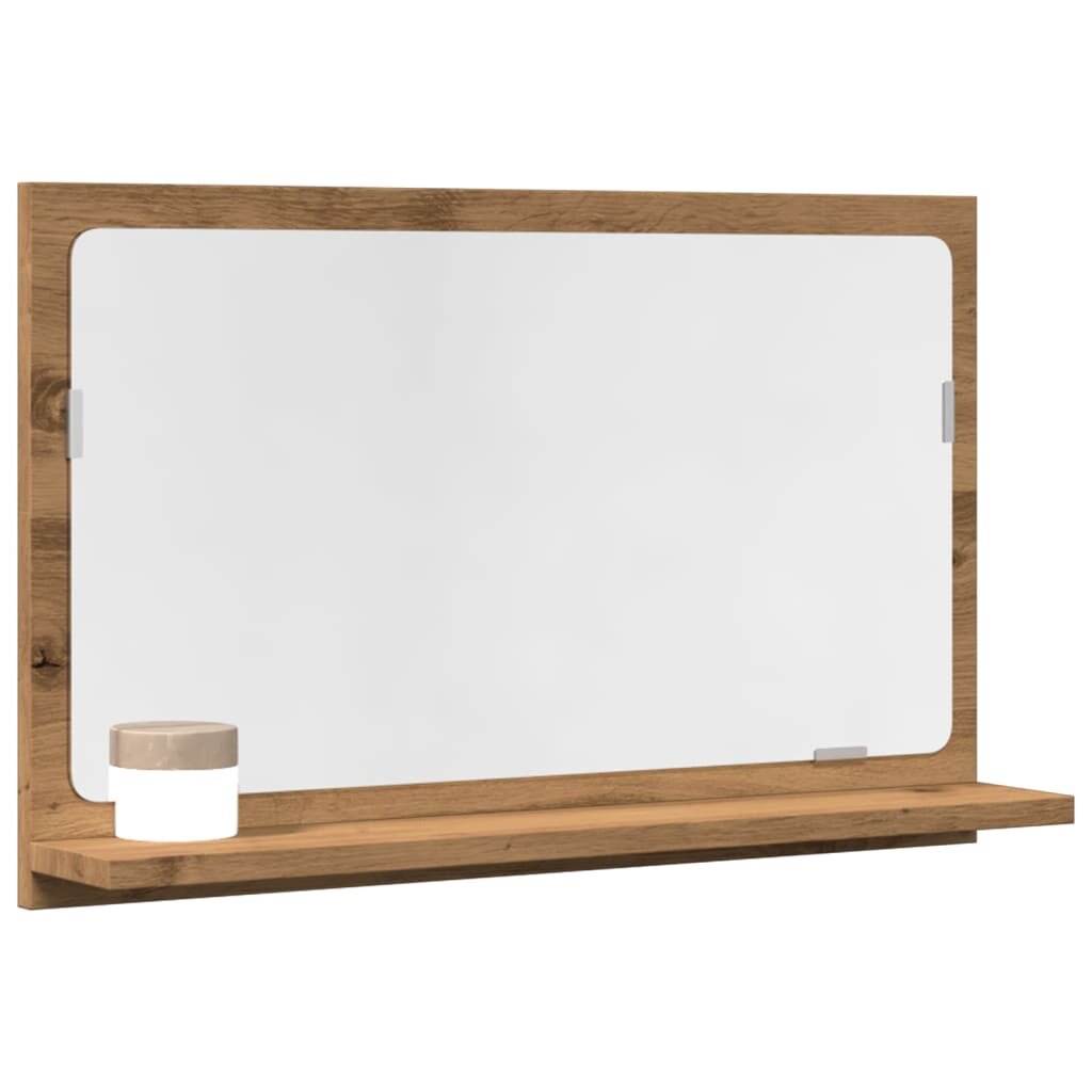 vidaXL Огледален шкаф за баня 60x11x37 cm Инженерна дървесина