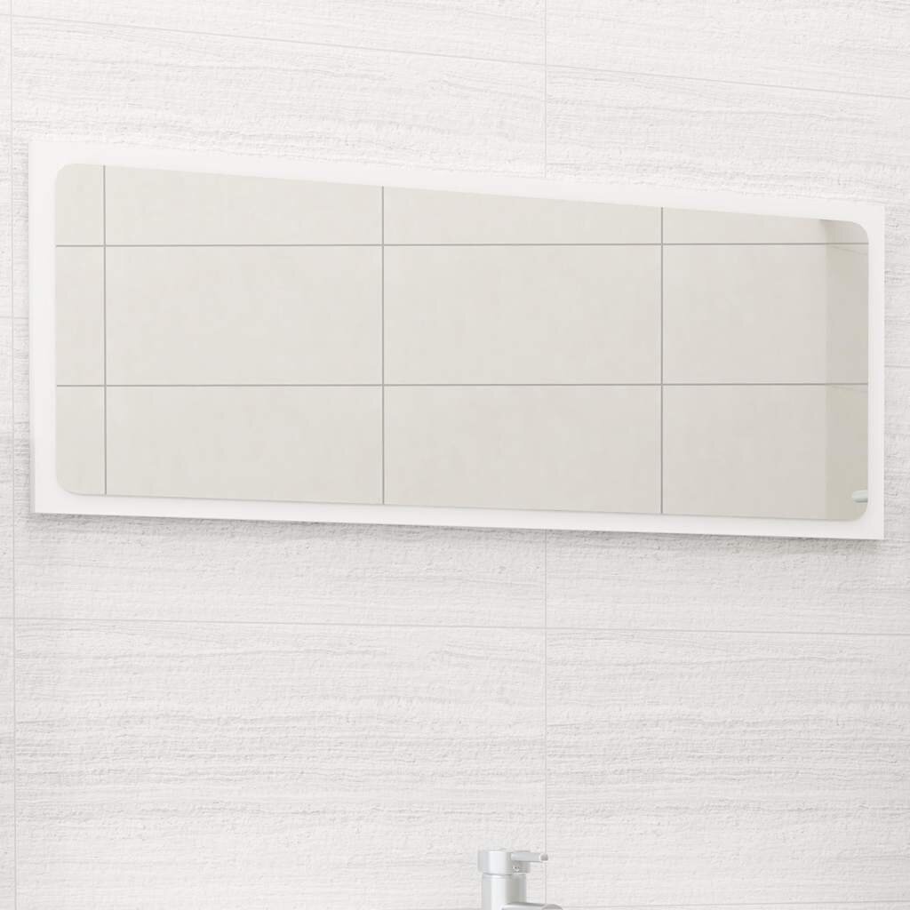 vidaXL Огледало за баня бяло 90x15x37 см ПДЧ
