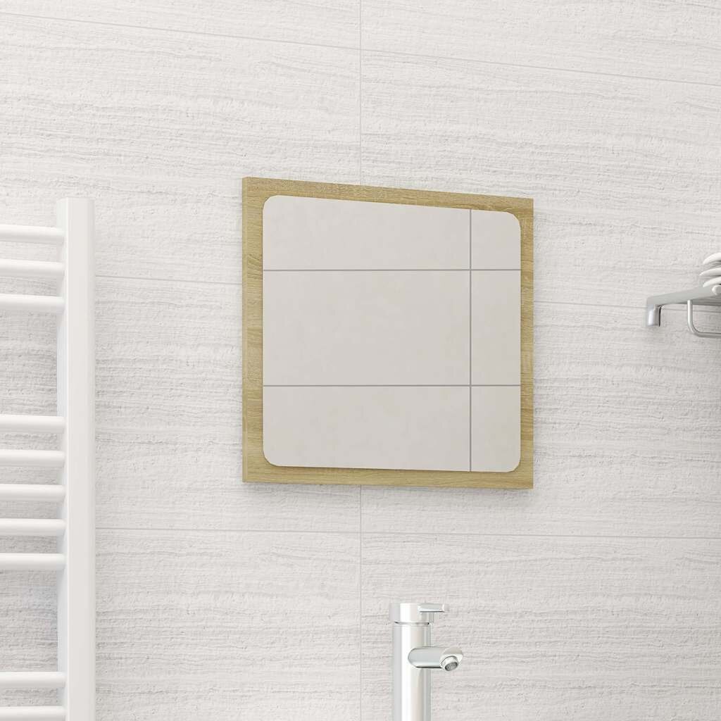 vidaXL Огледало за баня дъб сонома 40x15x37 см ПДЧ