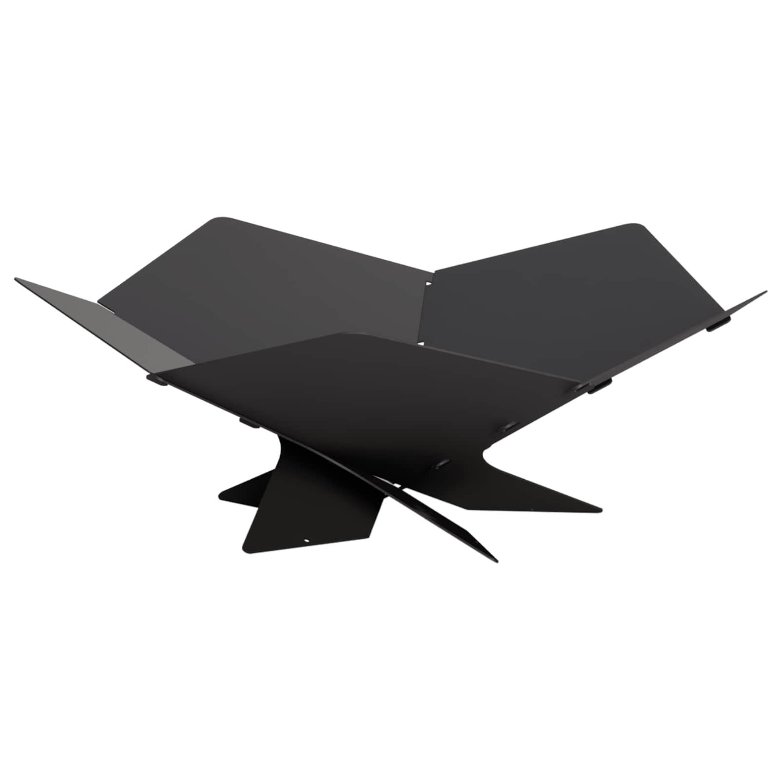 vidaXL Огнище Черно 53 x 53 x 185 см Стомана