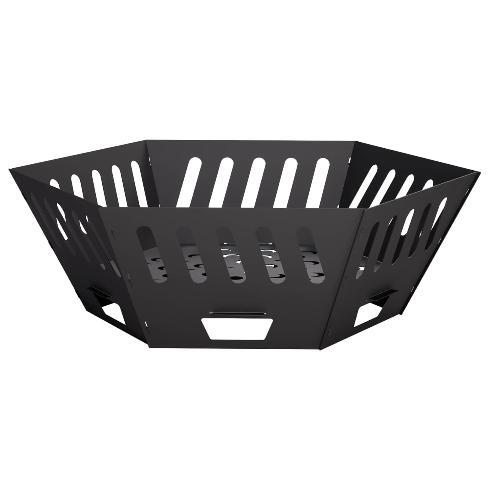 vidaXL Огнище Черно 80 x 80 x 28 cm Стомана