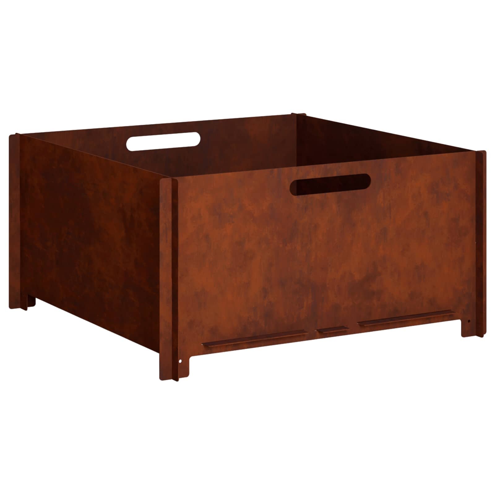 vidaXL Огнище Ръждясало 60 x 60 x 30 cm Кортенова стомана