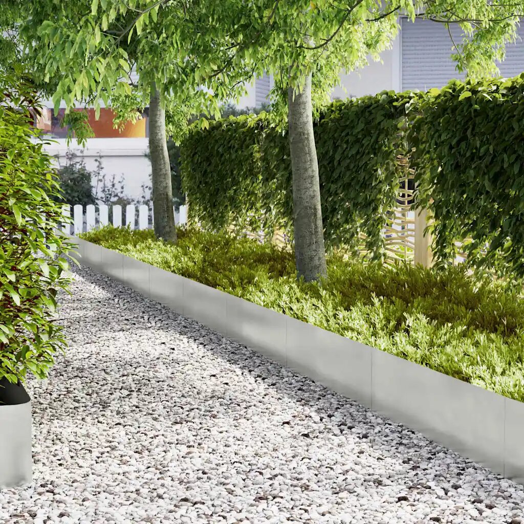 vidaXL Ограда за трева 20 бр. 100 x 005 x 30 см Неръждаема стомана