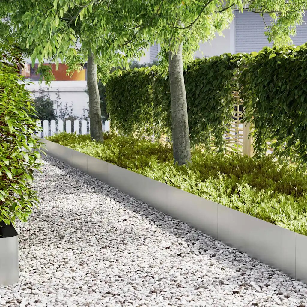 vidaXL Ограда за трева 30 бр. 100 x 005 x 30 см Галванизирана стомана