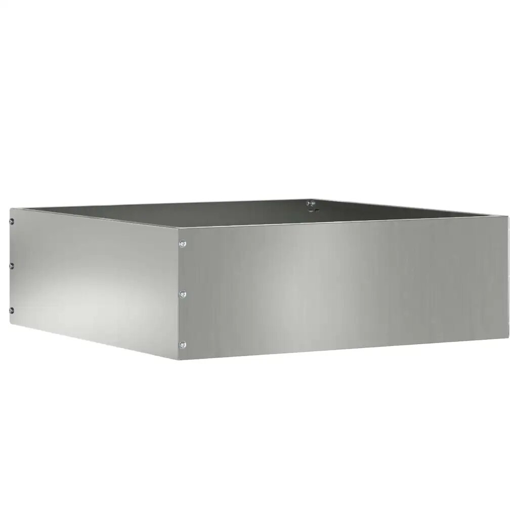 vidaXL Ограда за трева 40 x 40 x 13 cm Поцинкована стомана Сребристо