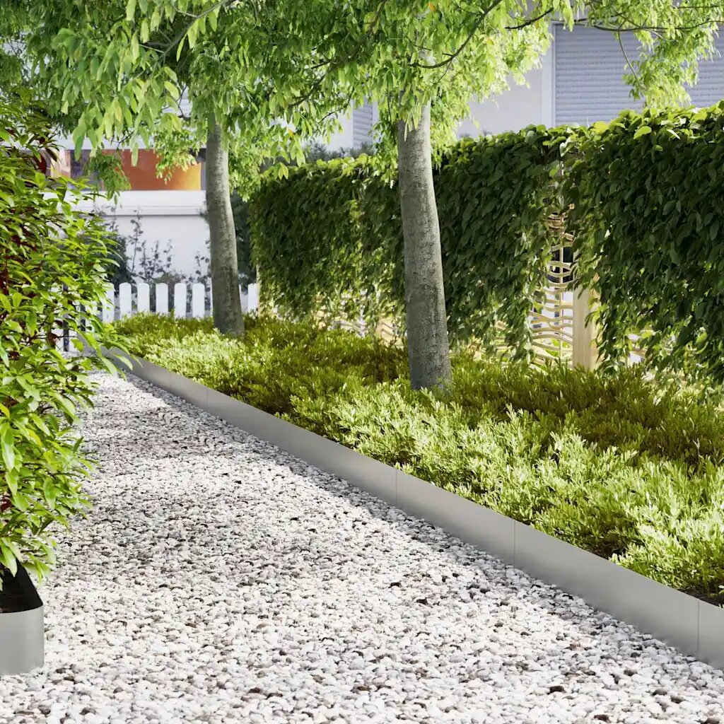 vidaXL Ограда за трева 50 бр. 100 x 0.05 x 20 см Галванизирана стомана