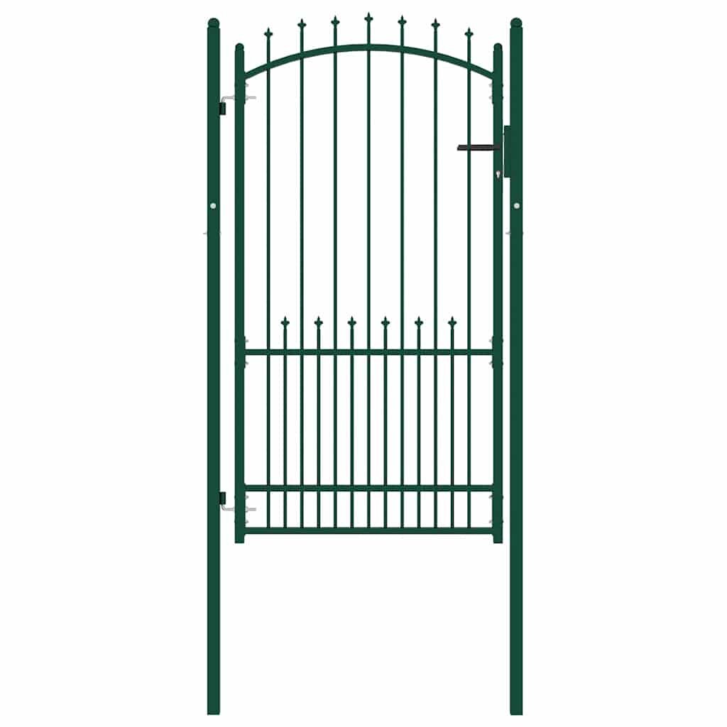 vidaXL Оградна врата с шипове EMMEN 104 x 1345 cm С ключалка