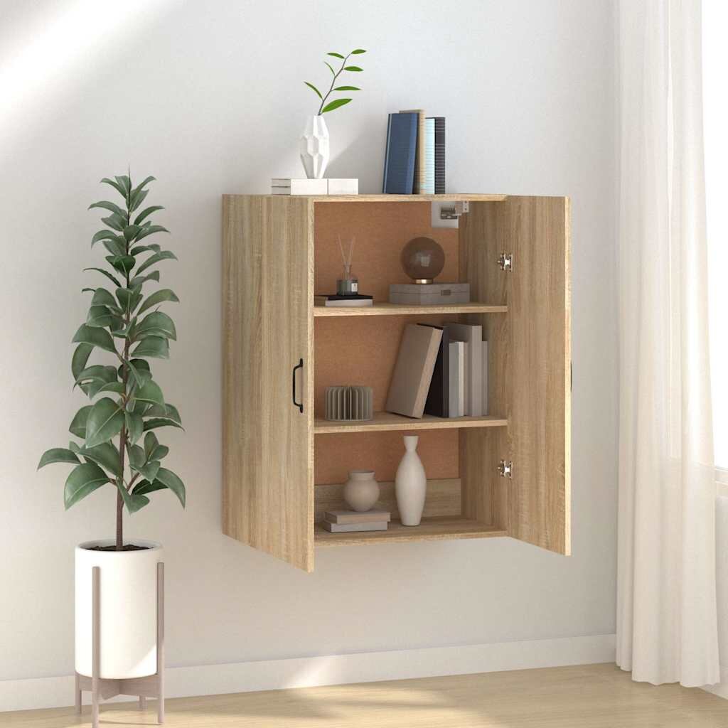 vidaXL Окачен шкаф дъб сонома 695x34x90 см инженерно дърво
