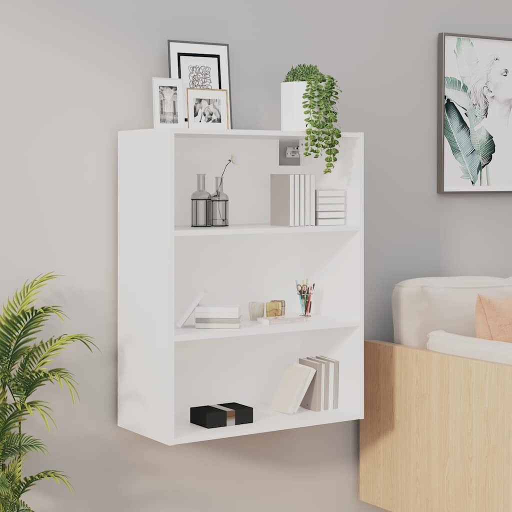 vidaXL Окачен стенен шкаф бял 695x325x90 см