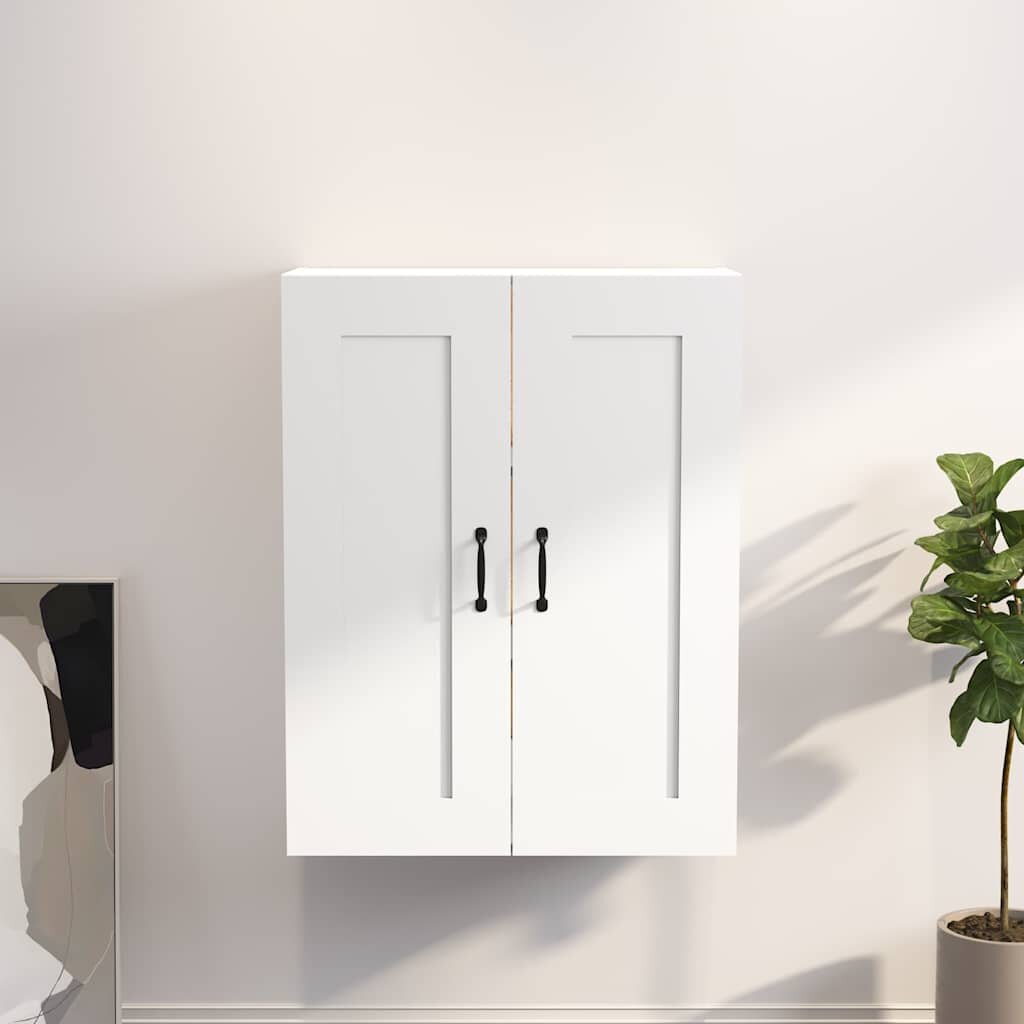vidaXL Окачен стенен шкаф бял 695x325x90 см