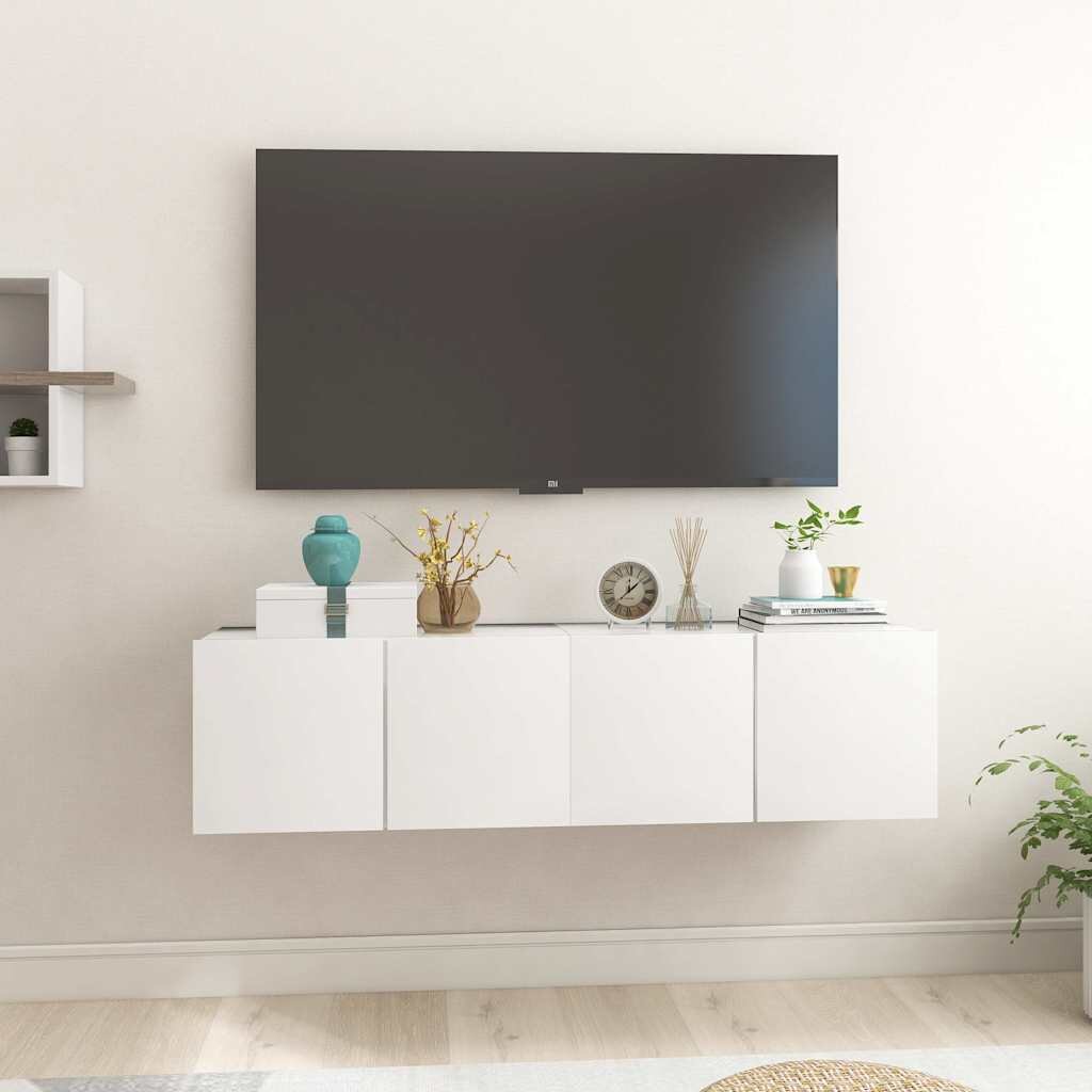 vidaXL Окачени TВ шкафове 2 бр бели 60x30x30 см