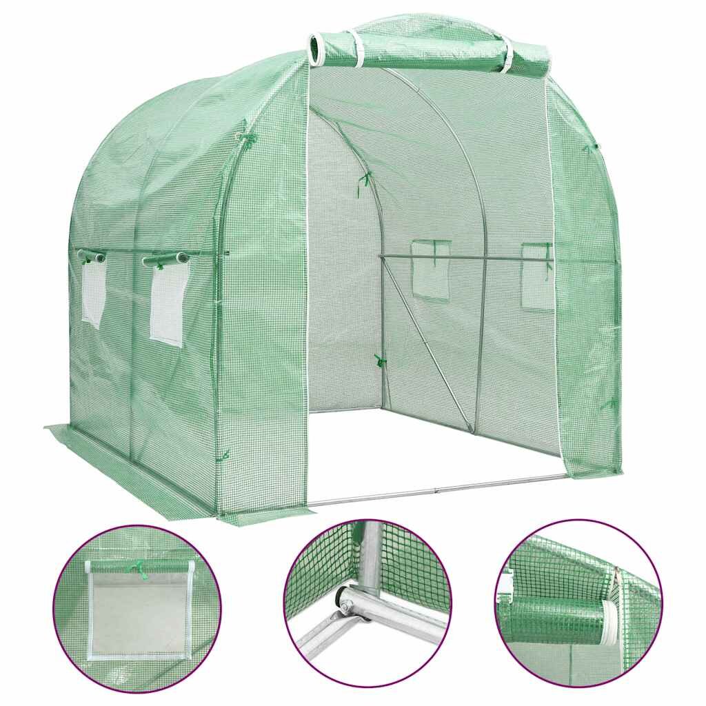 vidaXL Оранжерия 4 м² 2x2x2 м
