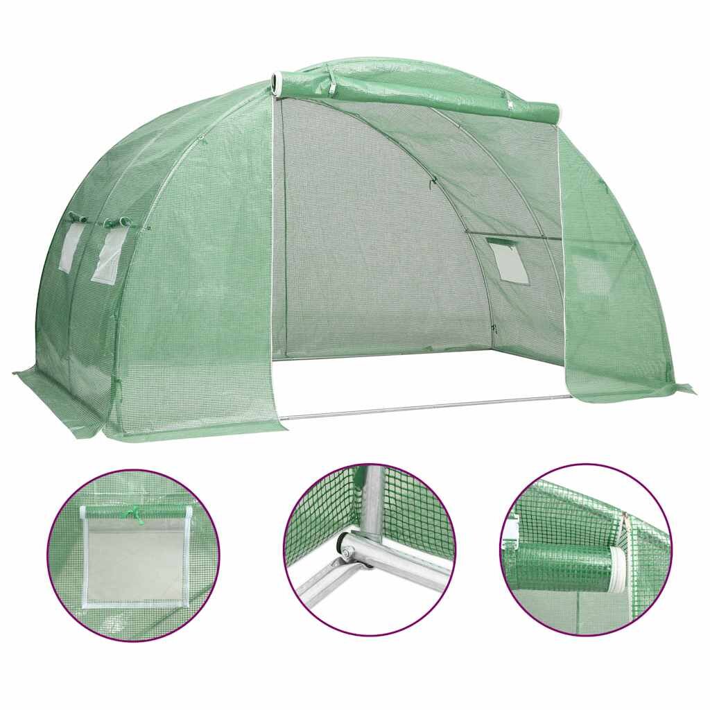 vidaXL Оранжерия 8 м² 2x4x2 м