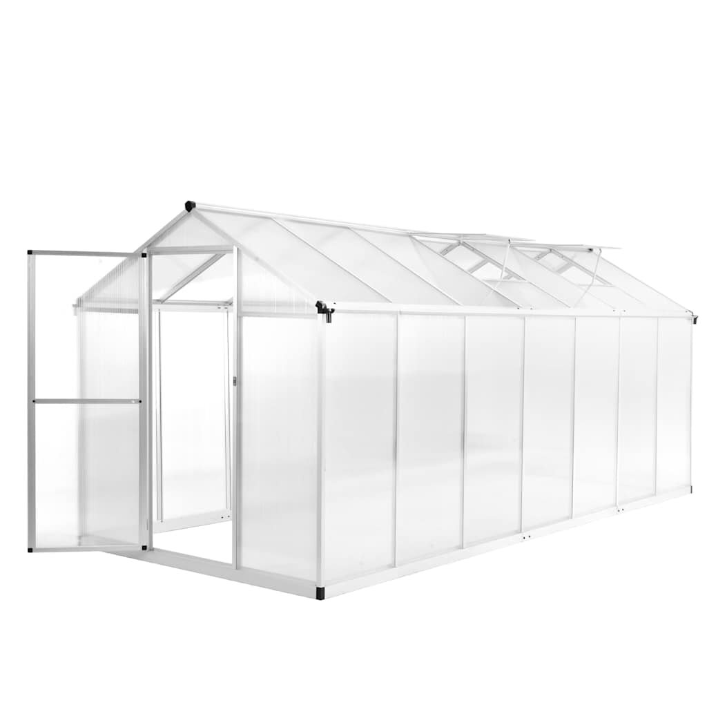 vidaXL Оранжерия алуминий 421x190x195 см 156 м³