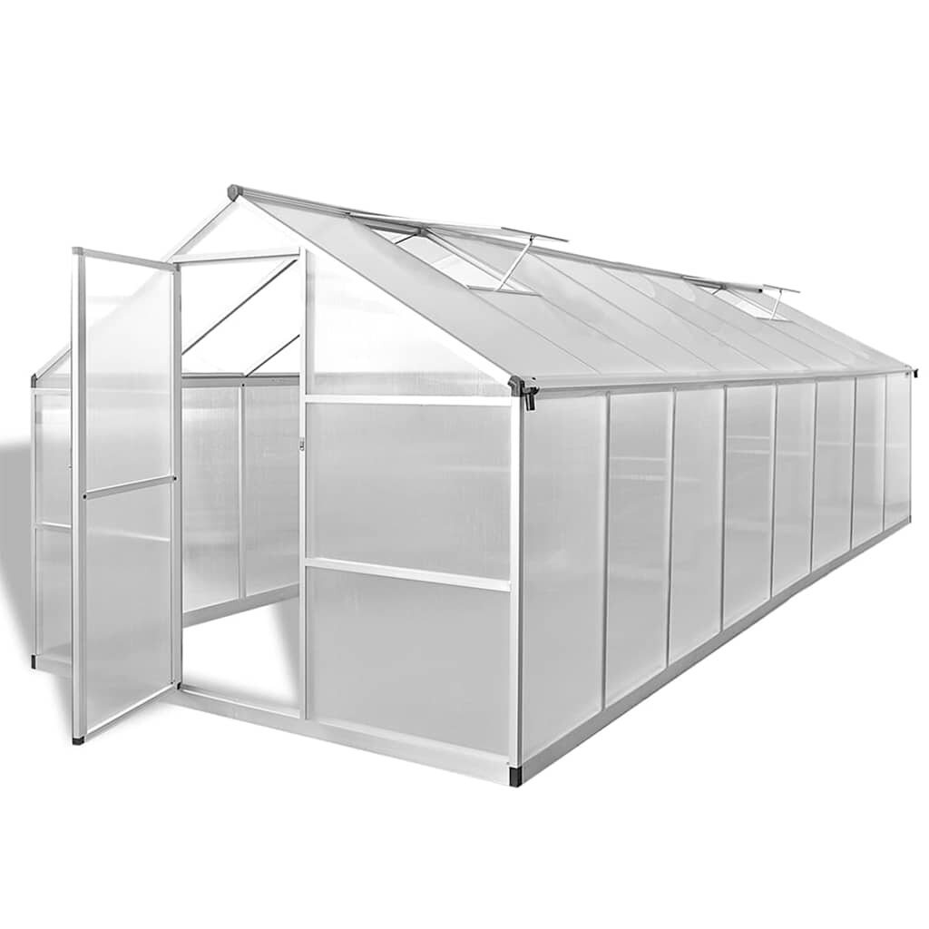 vidaXL Оранжерия алуминий 481x250x195 см 2344 м³