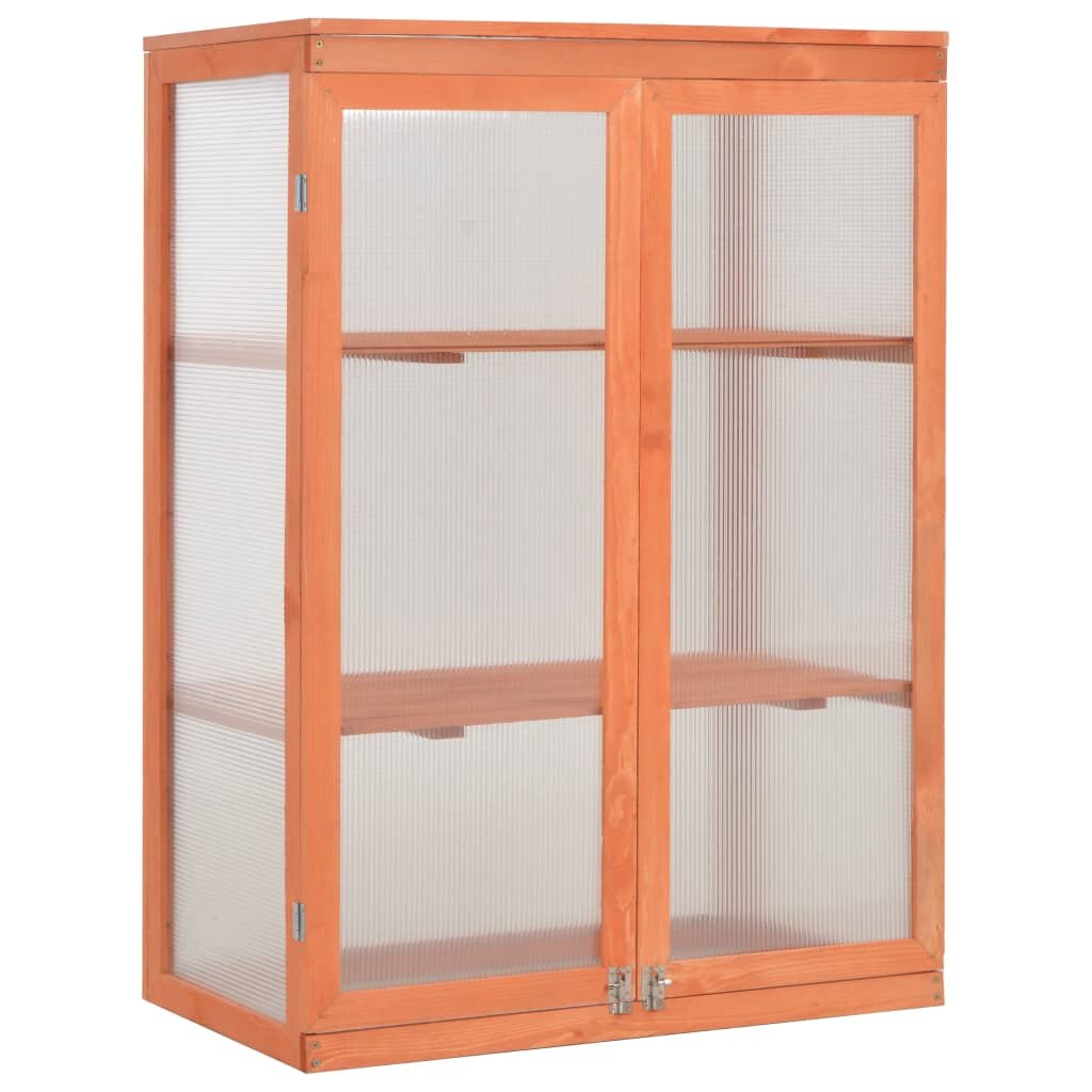 vidaXL Оранжерия дърво 75x47x109 см