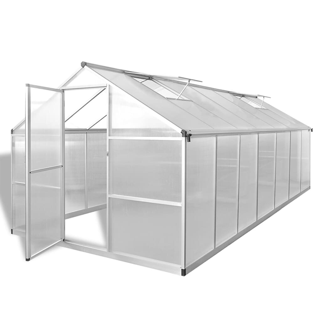 vidaXL Оранжерия подсилен алуминий 1053 м²