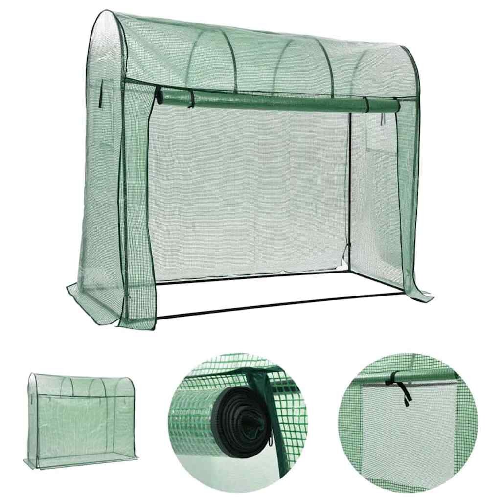 vidaXL Оранжерия с врата с цип 200x80x170 см