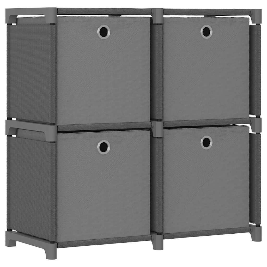 vidaXL Органайзер с 4 отделения с кутии сив 69x30x725 см плат