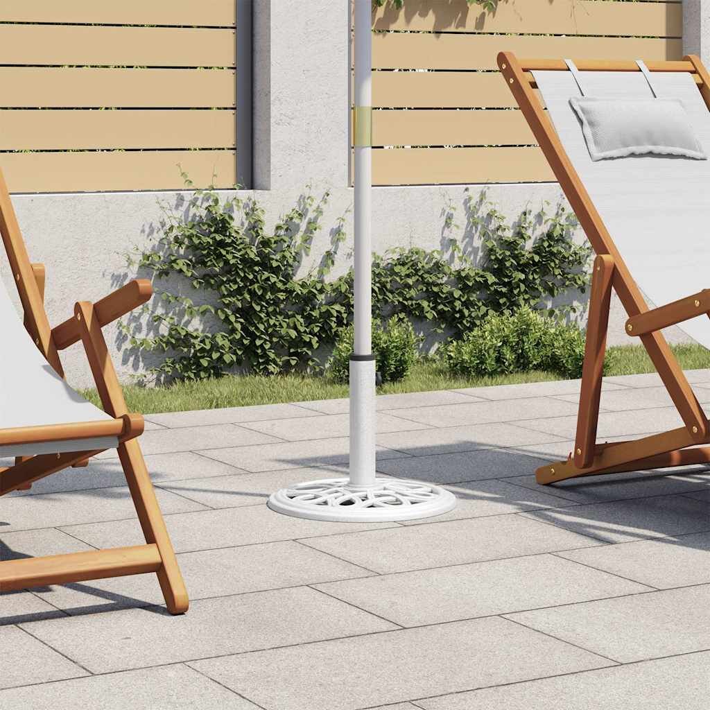 vidaXL Основа за чадър бяла 40x40x32 см чугун