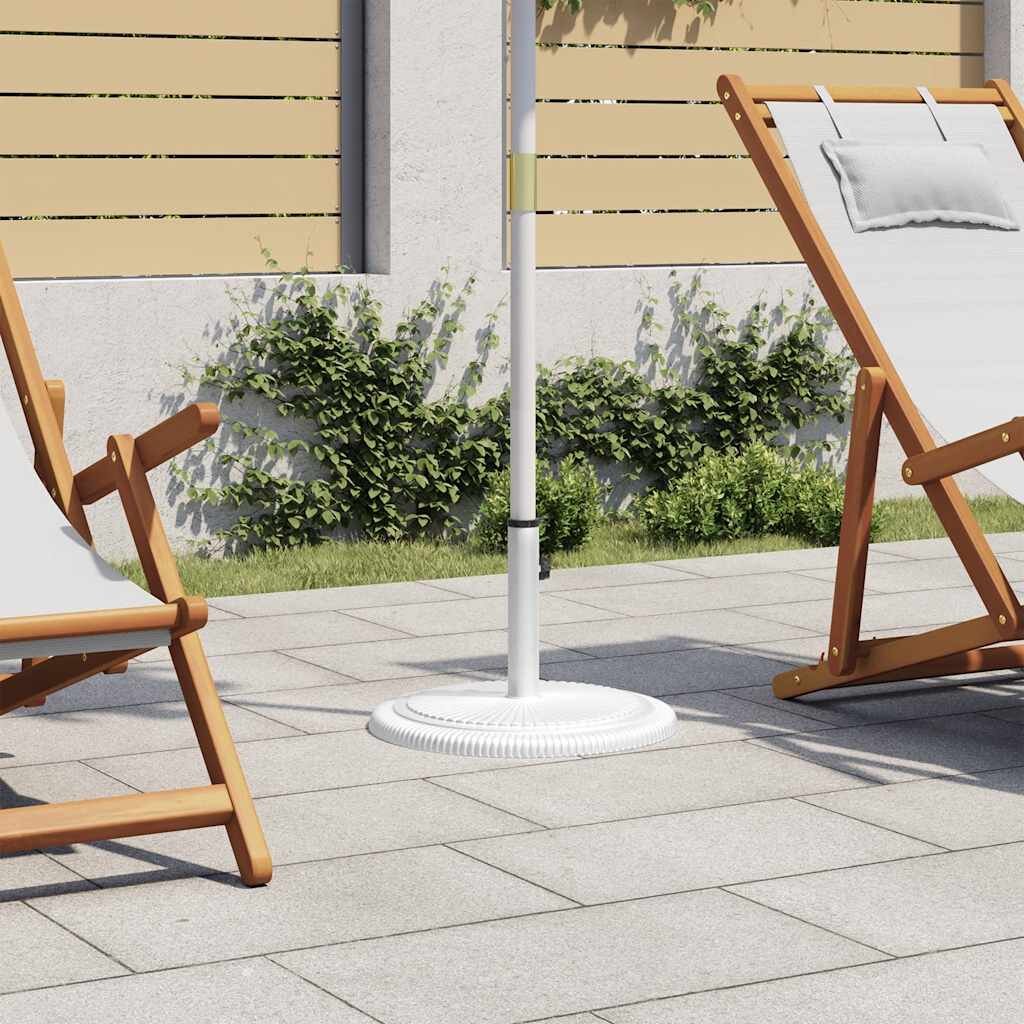 vidaXL Основа за чадър бяла 45x45x30 см чугун