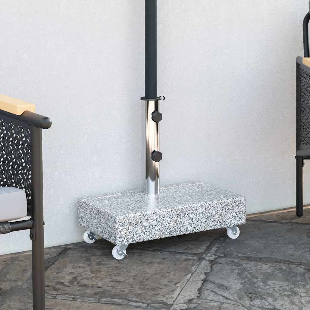 vidaXL Основа за чадър светлосива 45x25x83 см гранит