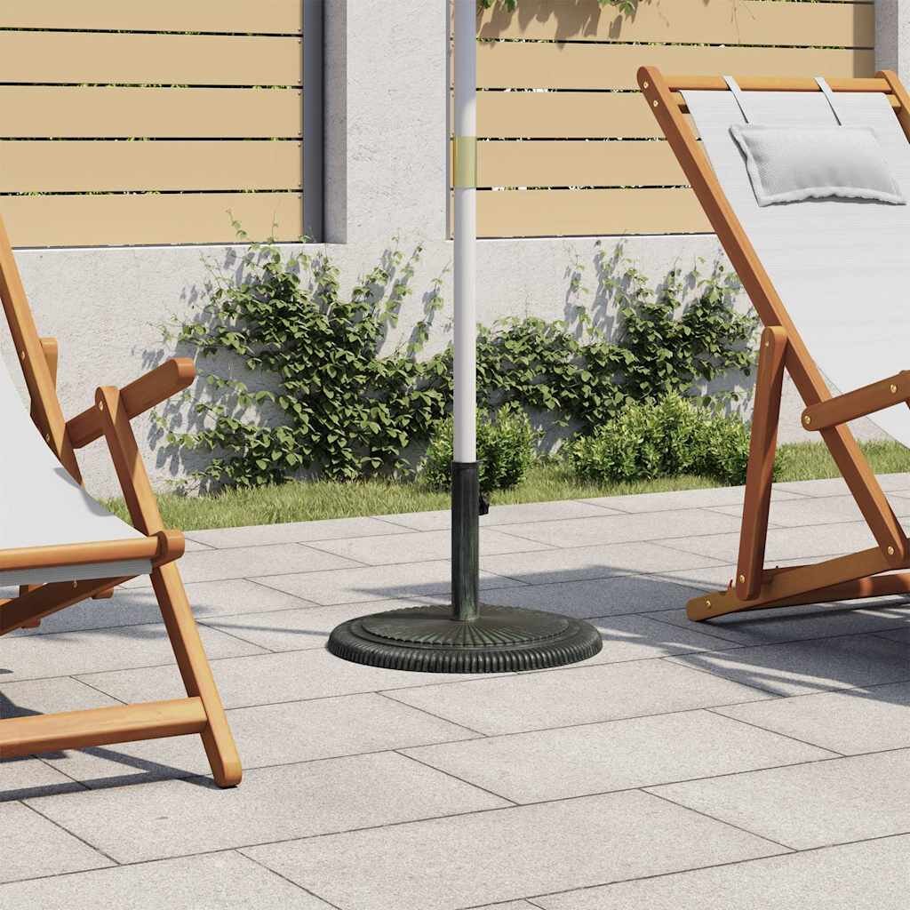 vidaXL Основа за чадър зелена 45x45x30 см чугун