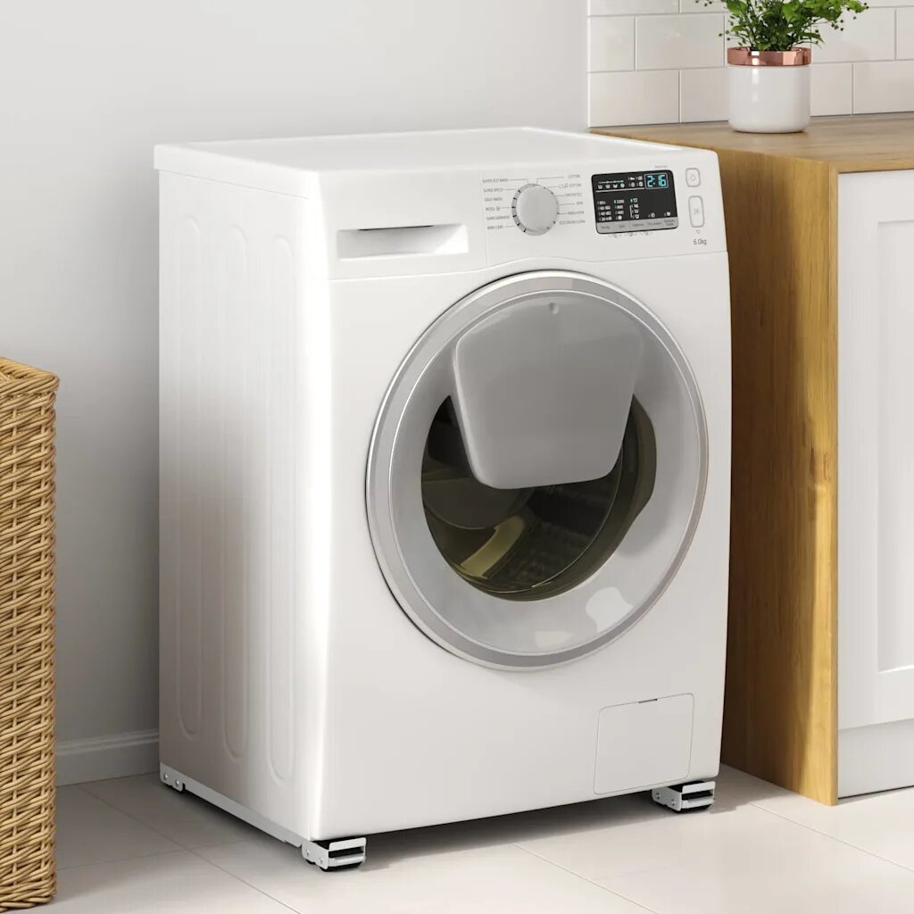 vidaXL Основа за пералня 2 бр. Сребрист 72 x 5 x 45 см