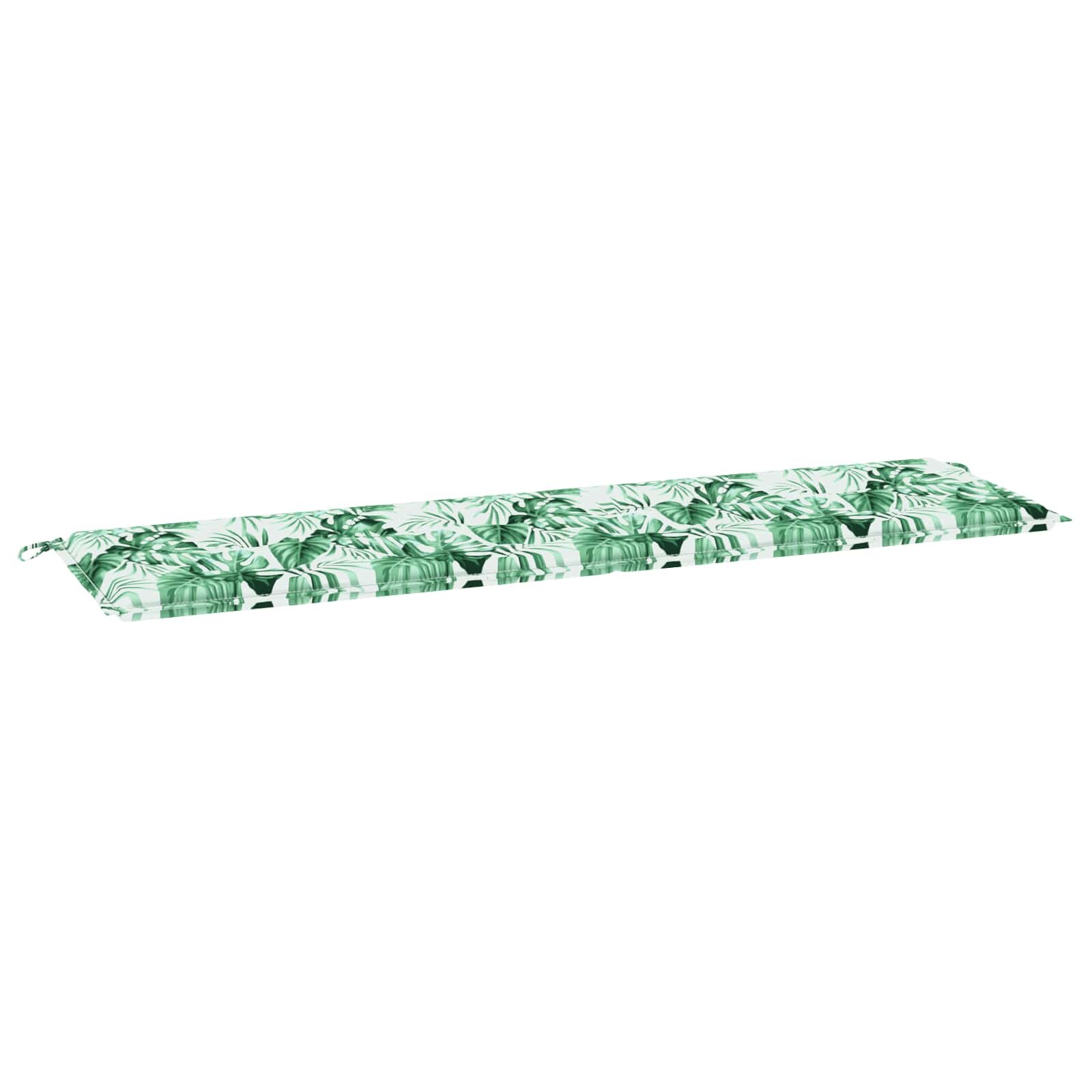 vidaXL Пад за пейка Оксфордска тъкан На листа 180 x 50 x 3 cm