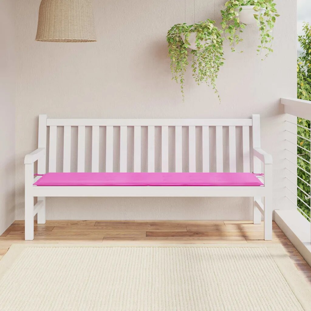 vidaXL Пад за пейка Оксфордска тъкан Розово 180 x 50 x 3 cm