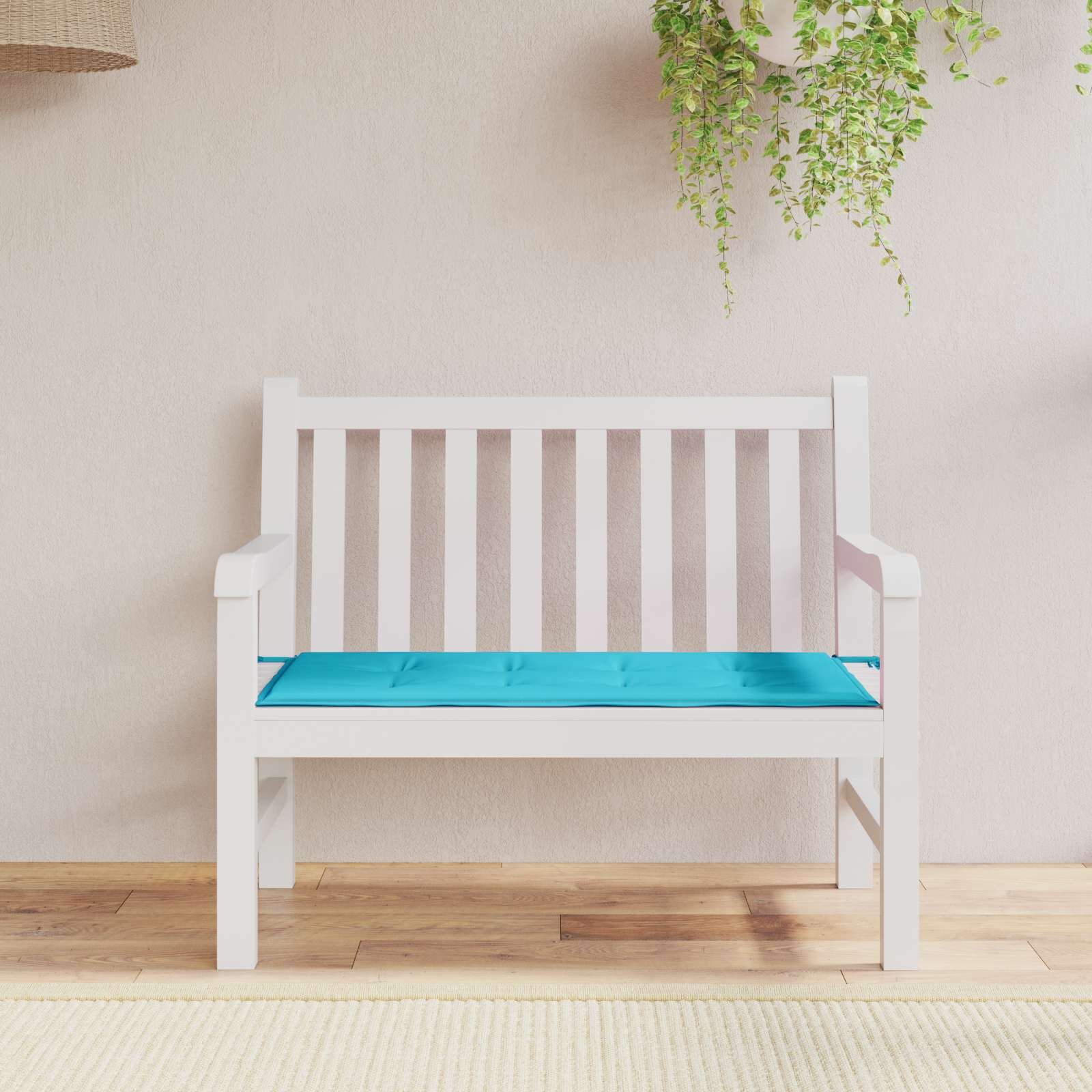 vidaXL Пад за пейка Оксфордска тъкан Тюркоаз 120 x 50 x 3 cm